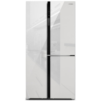 Холодильник Hyundai CS6073FV белое стекло...